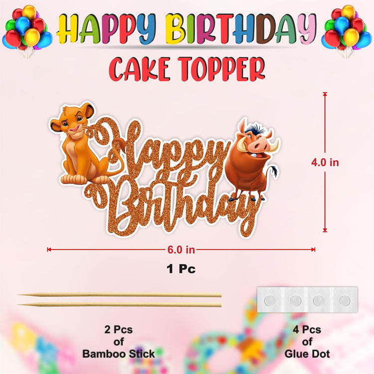 The Lion Kng Happy Birthday Cake Topper (10 Count)