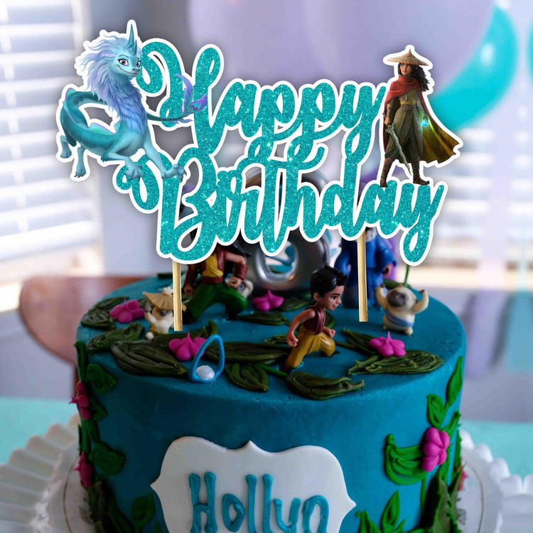 Raya and the Last Dragn Happy Birthday Cake Topper (15 Count)