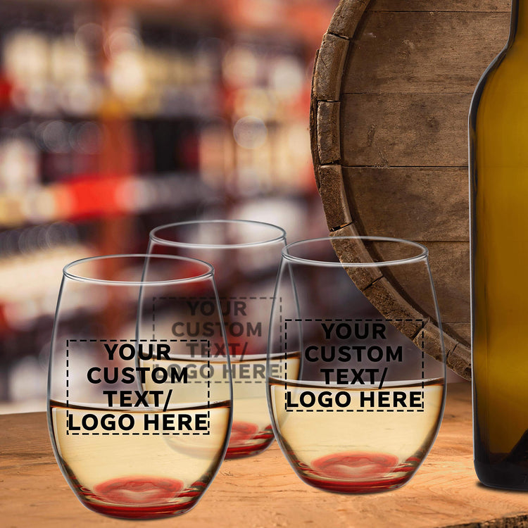 50 ARC Stemless Wine Glasses Set (50 Count)