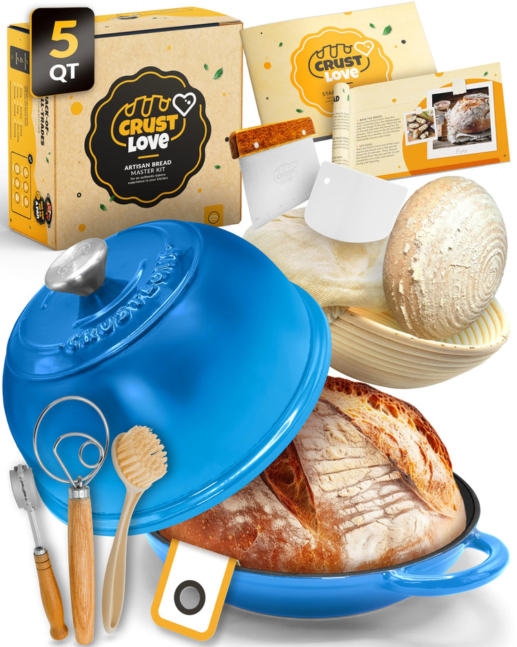 5 QT Bread Oven for Sourdough Baking with Lid & Baking Tool Set