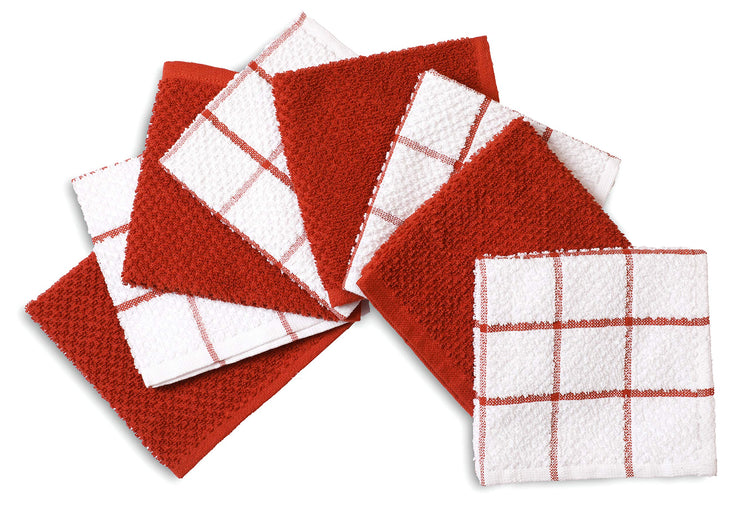 Cotton Kitchen Dish Cloths Set of 8 (8 Count)
