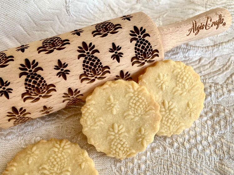 HAWAII 3 KID Rolling Pin SET. Wooden Laser Cut Mini Rolling Pins for cookies