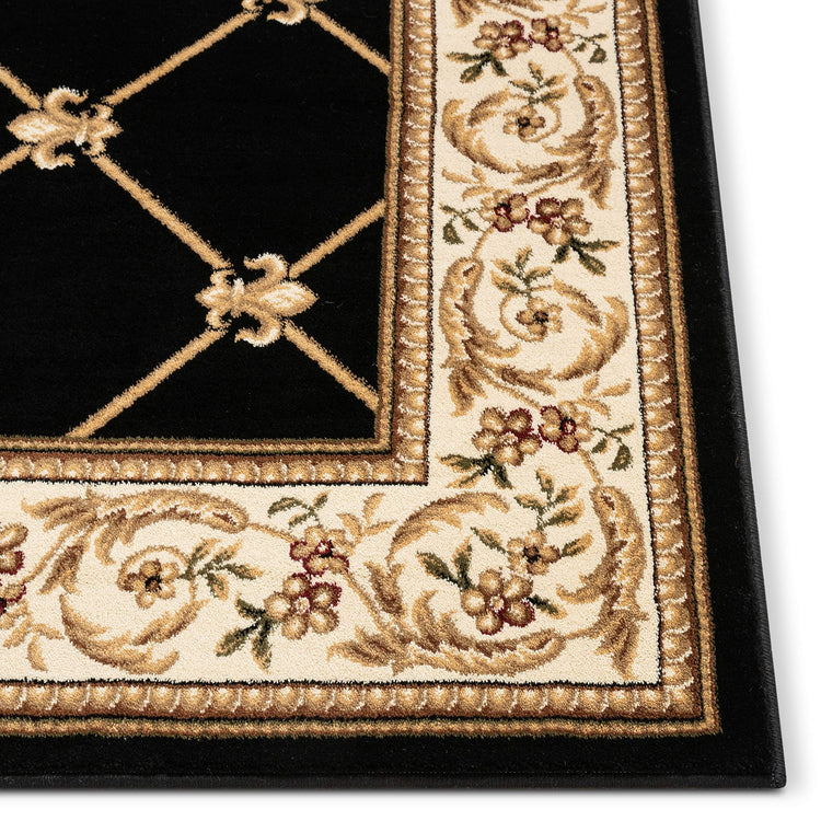 Patrician Trellis Black French European Formal Traditional