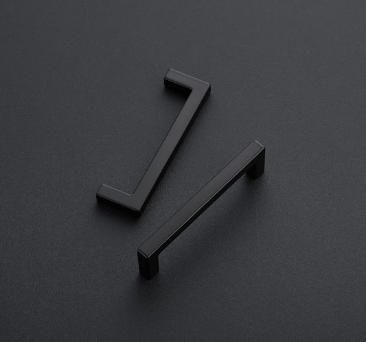 Ravinte 15 Pack Solid 3-1/2 Inch Center to Center Slim Square Bar Drawer Handles - Cabinet Hardware in Matte Black - Kitchen Handles and Pulls