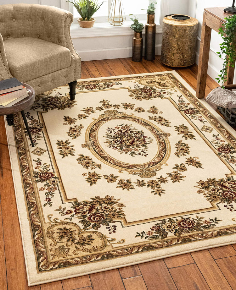 Pastoral Medallion Ivory French European Formal Traditional