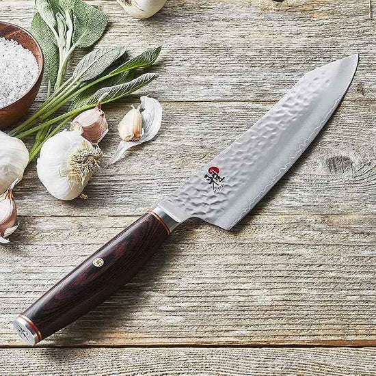 Miyabi Rocking Santoku, 7-inch, Black