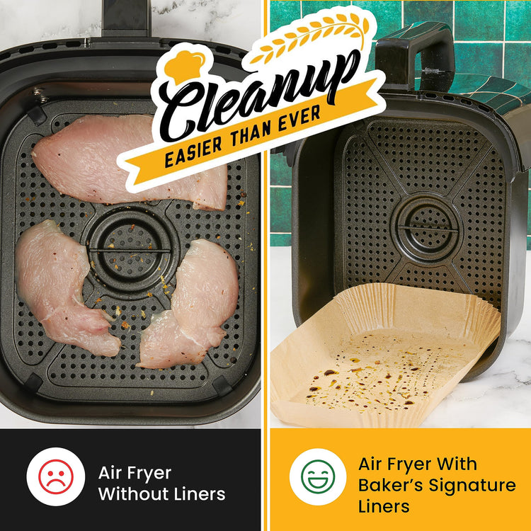 Rectangular Air Fryer Liners Disposable (125 Count)