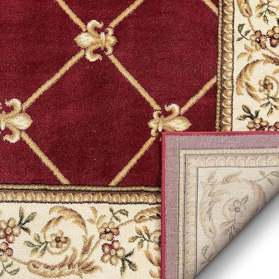 Patrician Trellis Red French European Formal Traditional 5X7 (5'3" X 7'3") Area Rug Easy To Clean Stain/Fade Resistant Shed Free Modern Contemporary Floral Thick Soft Plush Living Dining Room Rug