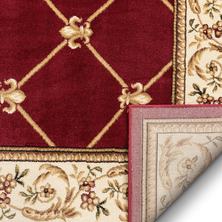 Patrician Trellis Red French European Formal Traditional 5X7