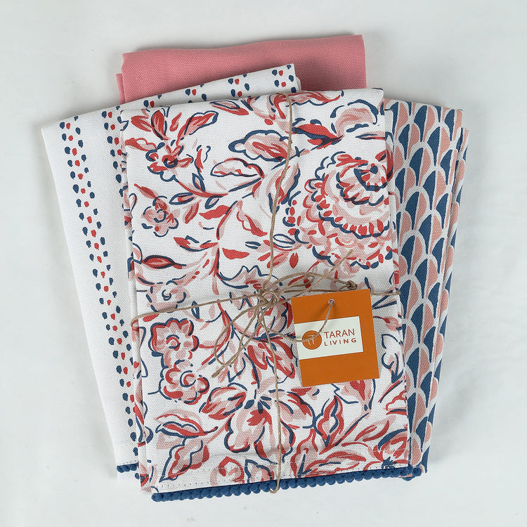 Printed Kitchen Dish Bar and Tea Towels Cotton (4 Count)