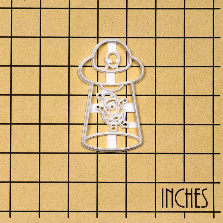 UFO Abducts Santa Claus cookie cutter, 1 piece - Bakerlogy
