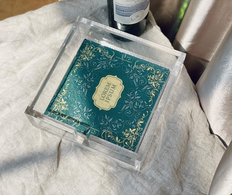 Acrylic Cocktail Paper Napkin Holder