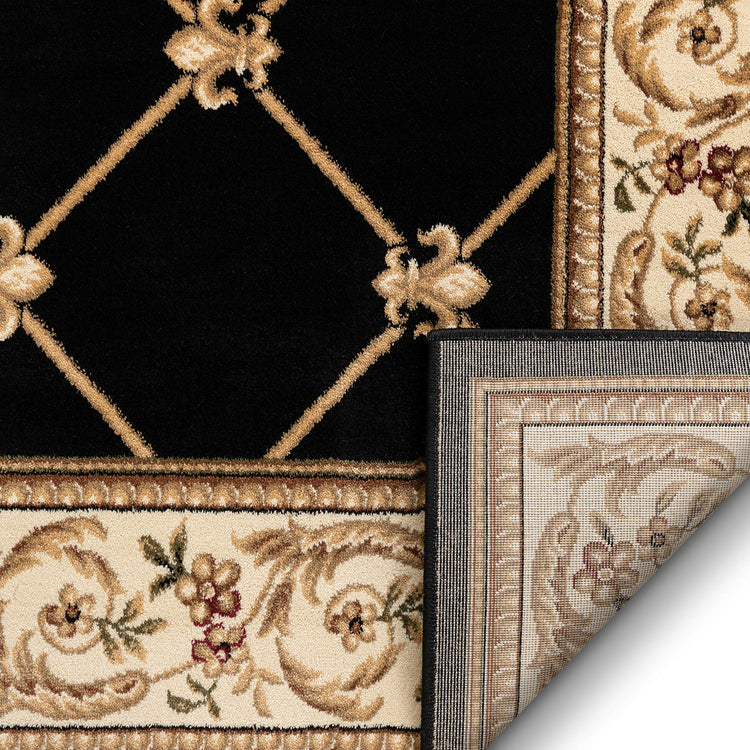 Patrician Trellis Black French European Formal Traditional
