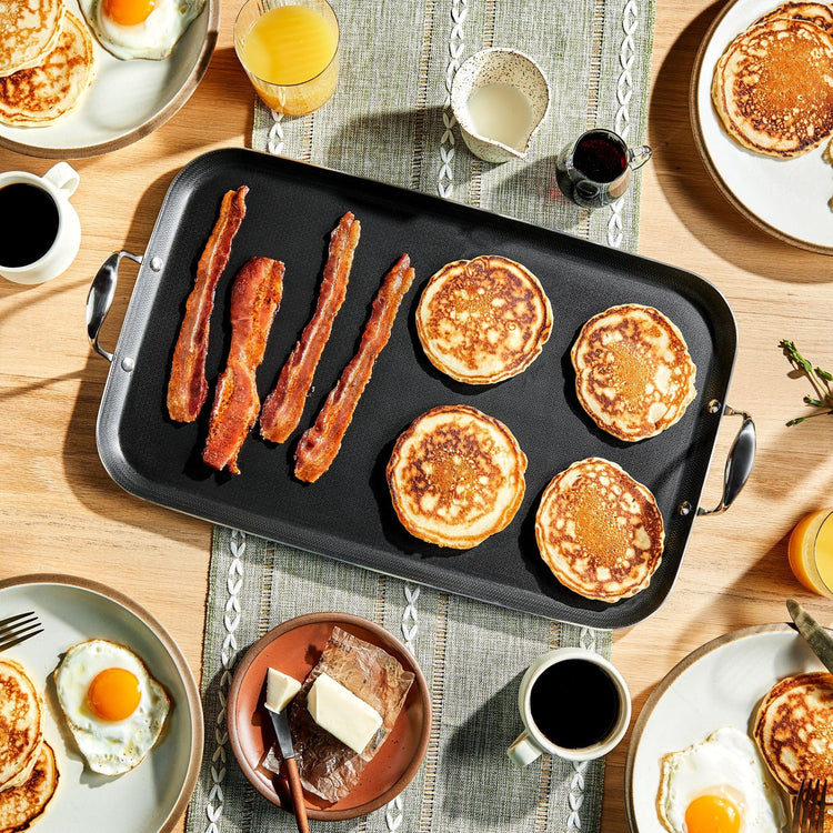 Double Burner Hybrid Nonstick Griddle Pan