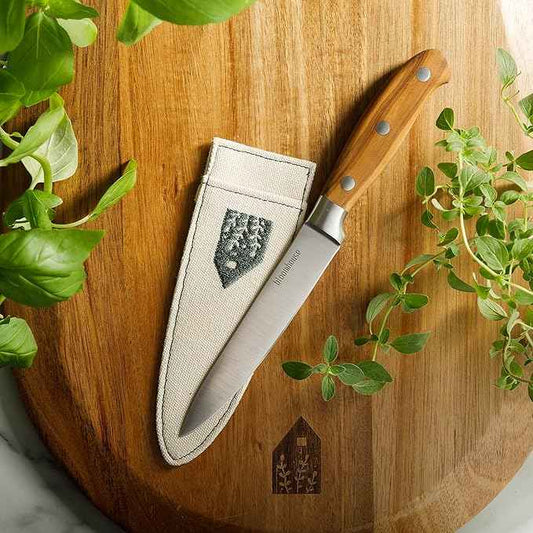 Bloomhouse - Two Time Oprah's Favorite Things Winner - 5" Utility Boning Kitchen Knife German Stainless Steel Blade w/Forged Italian Olive Wood Handle Full Tang for Meat Poultry & Precision Cutting