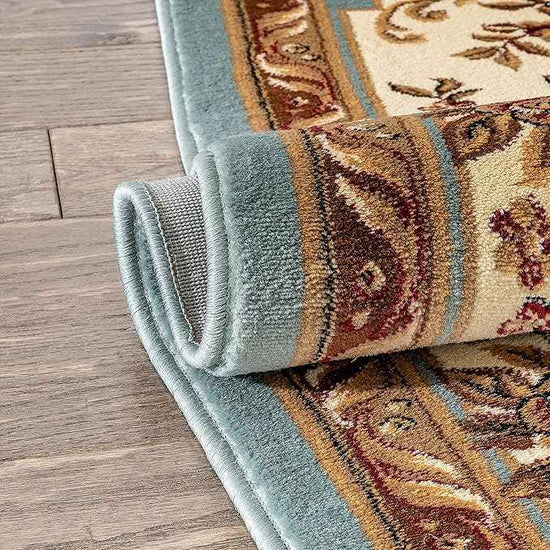 Well Woven Timeless Collection Le Petit Palais Light Blue 11x15 Luxurious Traditional French Medallion Oriental Area Rug Perfect for Living Room Bedroom or Dining Room Easy-to-Clean Durable Design