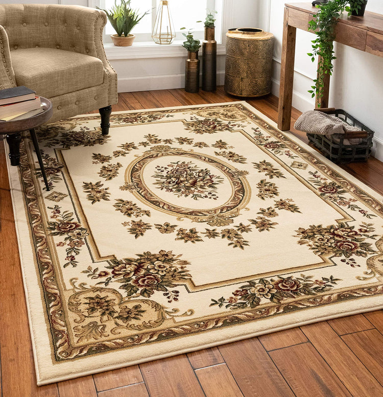 Pastoral Medallion Ivory French European Formal Traditional