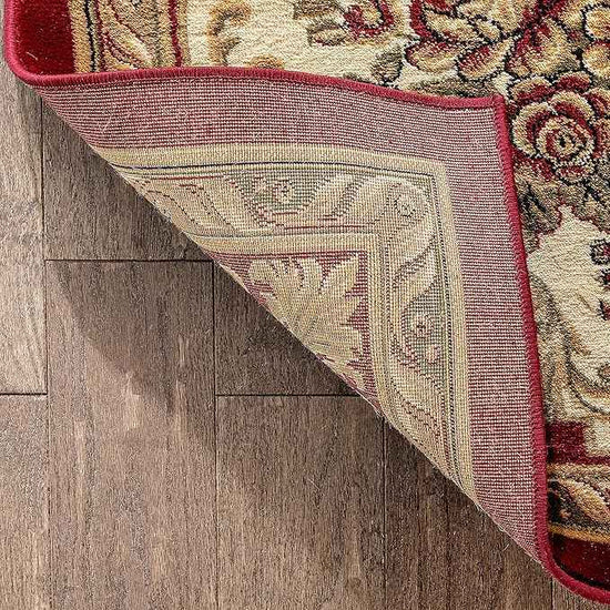 Well Woven Pastoral Medallion Red French European Formal Traditional Area Rug (7'10" x 10'6") Contemporary Floral Thick Soft Plush Living Dining Room Rug