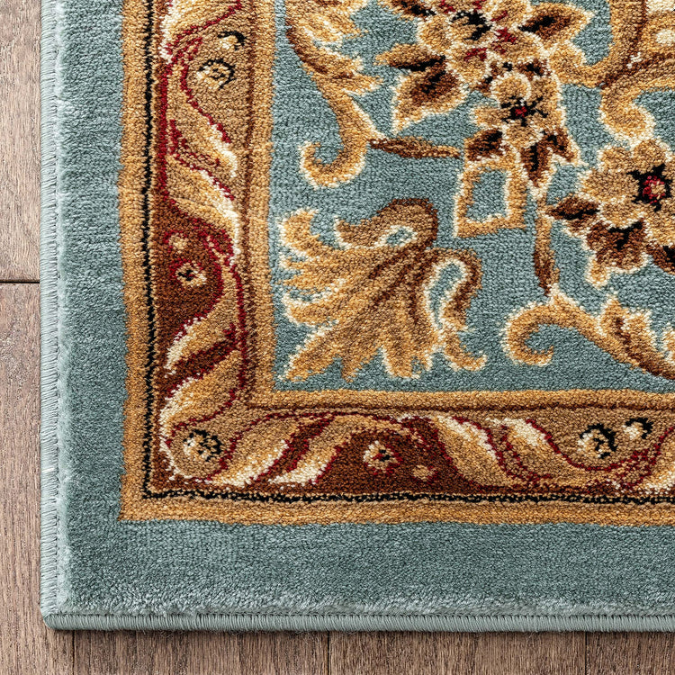 Timeless Collection Le Petit Palais Light Blue 6x9 Luxurious Traditional French Medallion Oriental Area Rug Perfect for Living Room Bedroom or Dining Room Easy