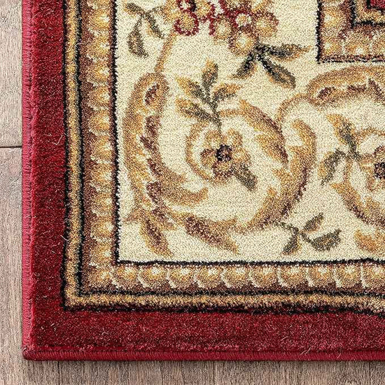 Patrician Trellis Red French European Formal Traditional 2x7 (2'3" X 7'3") Runner Rug Stain/Fade Resistant Contemporary Floral Thick Soft Plush Hallway Entryway Living Dining Room Area Rug