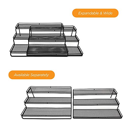 3 Tier Wide Expandable Cabinet Spice Rack Organizer (Large & Wide)