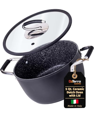 Nonstick Ceramic Dutch Oven Pot w (5 Quarts)