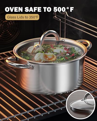 Basics Stainless Steel Cookware Sets (6 Pieces / Stainless Steel Silver Handle)