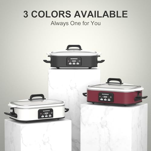 Magnifique 4 Quart Casserole Digital Slow Cooker (4 Quarts / Red)