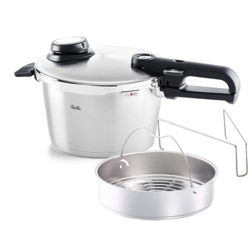 Vitavit Premium Pressure Cooker with Steamer Insert (4.8 Quarts / Stainless Steel)