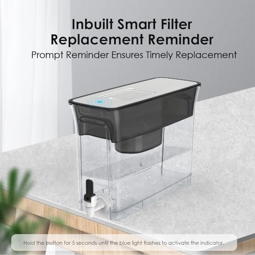 WFD 40L Water Filter Dispenser with 3 Filters (Black)