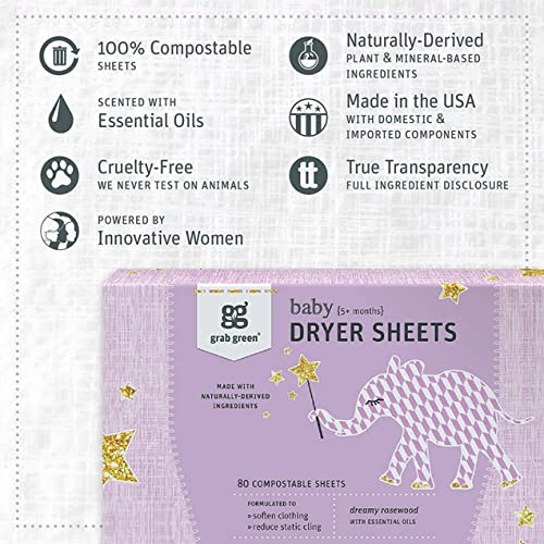 Baby Laundry Dryer Sheets (160 Count (Pack of 2))