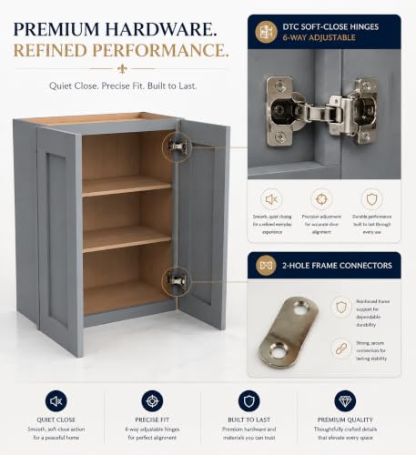 Wall Mounted Cabinet (Grey / 42" W x 12" D x 36" H)
