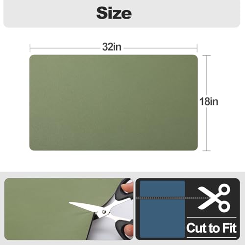 Dish Drying Mat for Kitchen Counter (Green / 18" x 32")