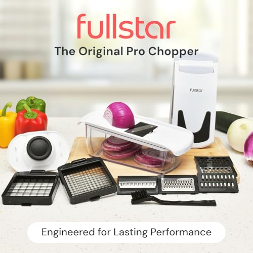 Pro Original Vegetable Chopper & Mandoline Slicer 8 (White / 8 in 1)