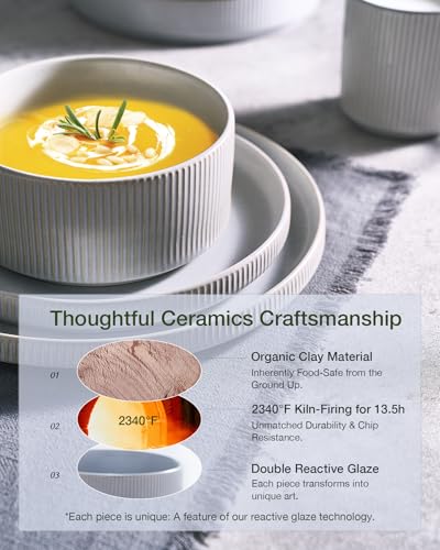 Star Stoneware Dinnerware Sets for 8 (Matte Gray)