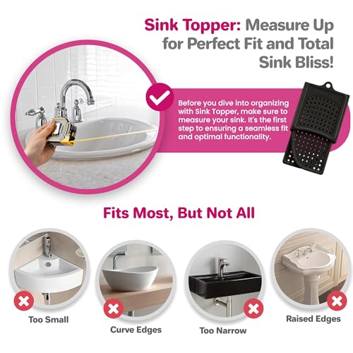 Bathroom Sink Cover for Counter Space (Standard / Black)