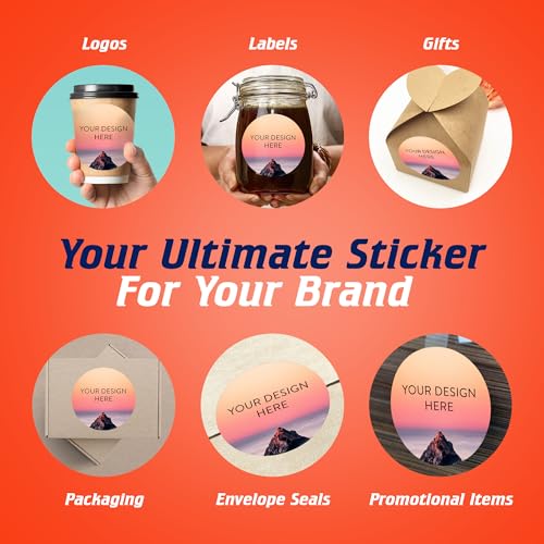 100 Custom Vinyl Stickers (Mountain / 5x5)