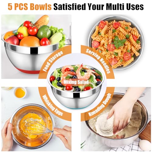 Mixing Bowls with Lid Set (Multicolor)