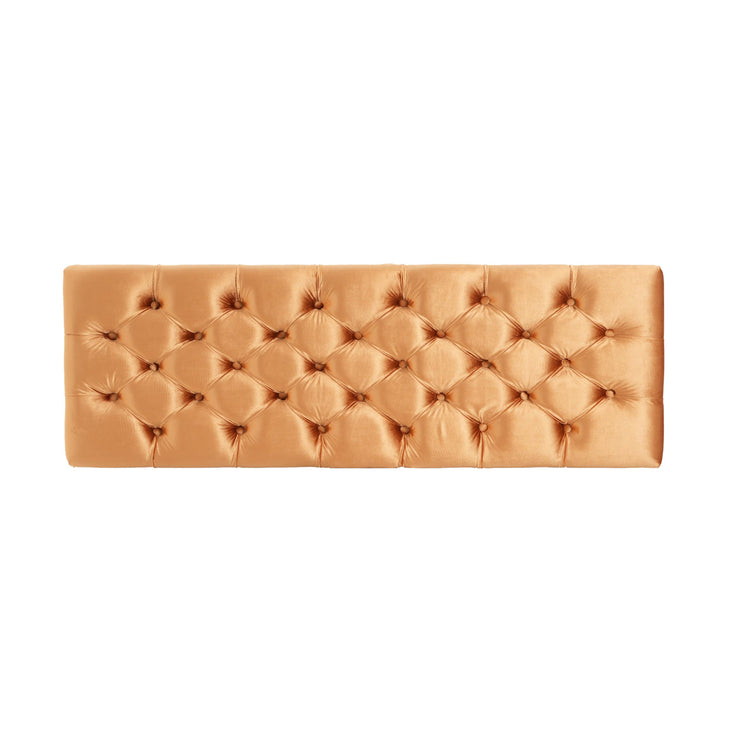 Gloust Velvet Storage Ottoman (Orange)
