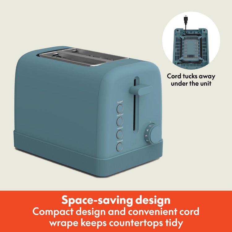 2 Slice Toaster with Extra Wide Slots and 6 (Surf / 2 Slice)