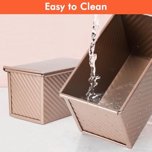 Pullman Loaf Pan with Lid (Rose Gold / 1lb 2pcs)
