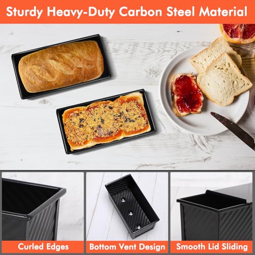 Pullman Loaf Pan with Lid (Black / 0.5lb 2ps)