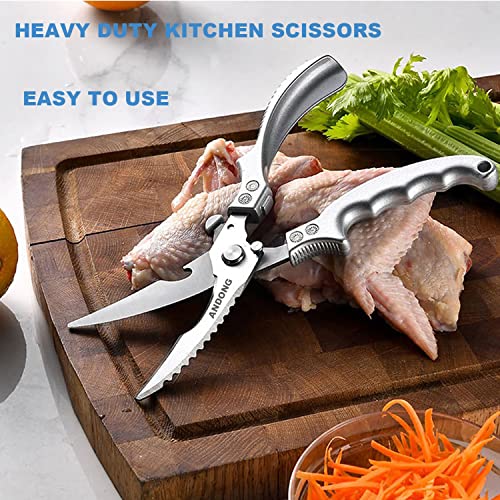 Heavy Duty Professional Poultry Shears (Plus Silver)