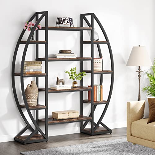 Oval Bookshelf (55" / Brown)