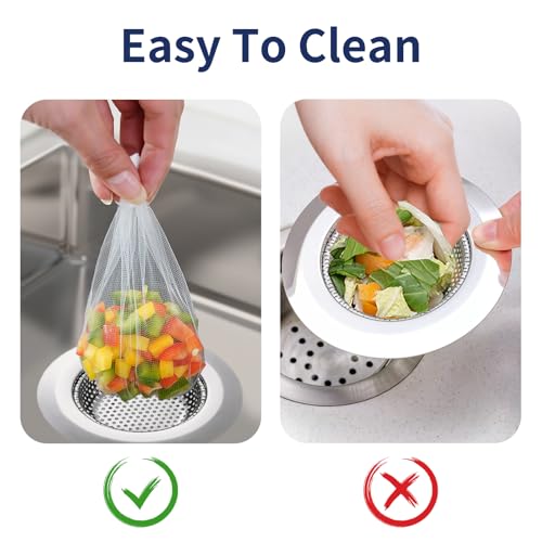 Kitchen Sink Drain Strainer Combination 100 Pieces of Sink Strainer Net Bags