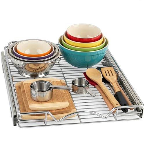 Heavy Duty Pull Out Cabinet Organizer (17”W x 21”D)