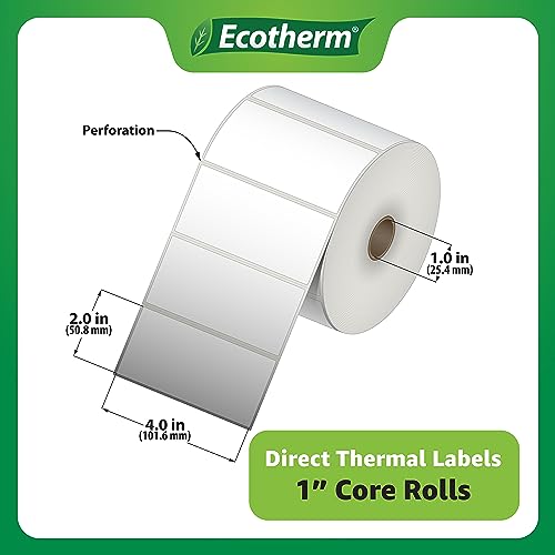 4" x 2" Thermal Labels (4 x 2 White - 7500 Labels)