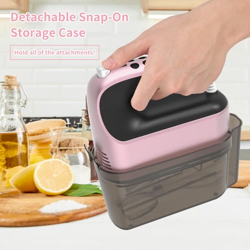 9 Speed Digital Hand Mixer Electric (Rose Gold)