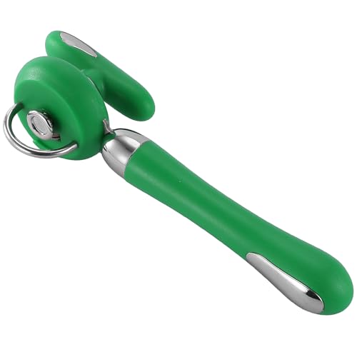 Can Opener Manual Tin Opener Stainless Steel Heavy Duty (Single Handle / Green)