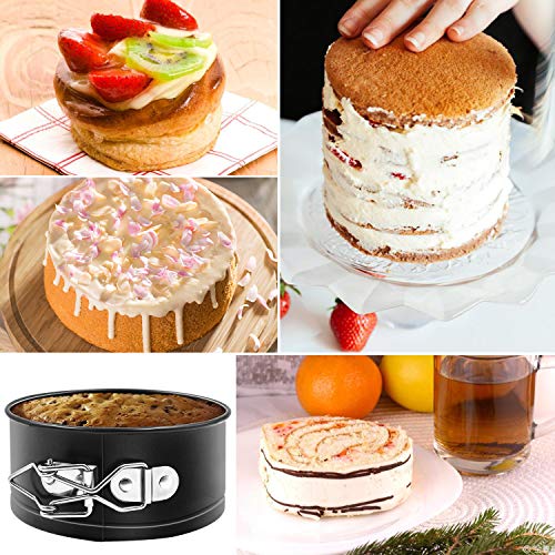 4 Inch Springform Pan 4 Pack Mini Cake Pan Cheesecake Pan (4 Inches)
